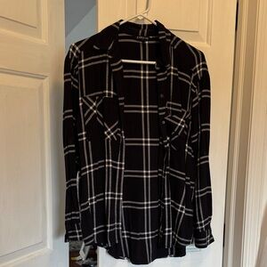 Express Black and White Checkered Shirt